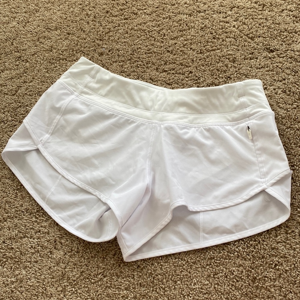 White shorts lulu dupe
